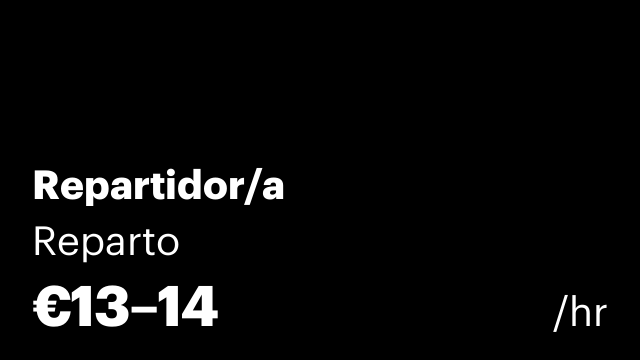 Repartidor/a