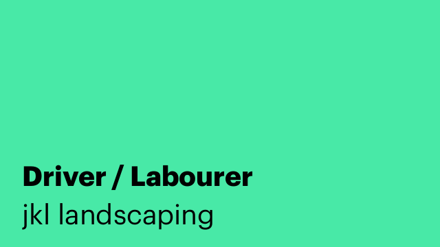Driver / Labourer
