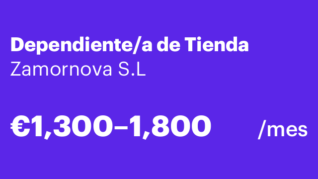 Dependiente/a de Tienda