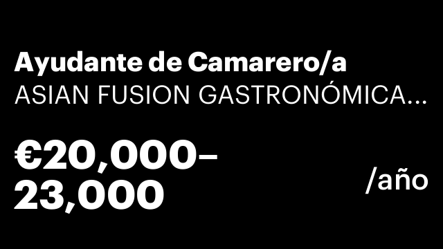 Ayudante de Camarero/a