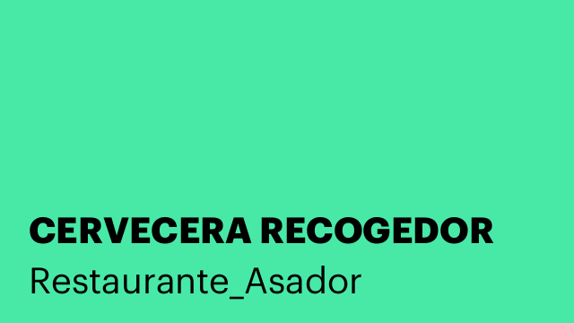 CERVECERA RECOGEDOR