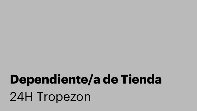 Dependiente/a de Tienda