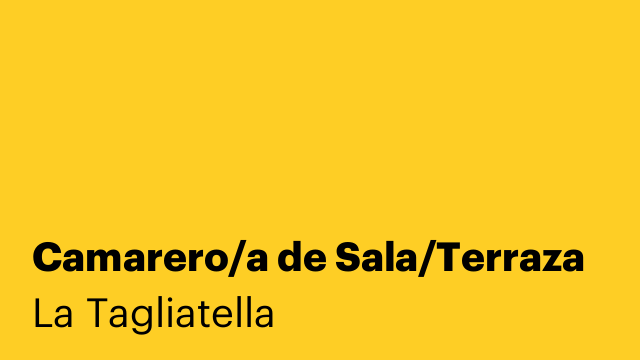 Camarero/a de Sala/Terraza