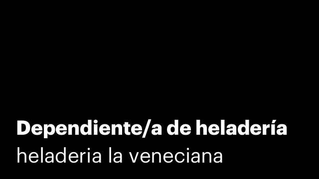 Dependiente/a de heladería