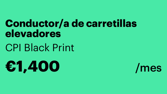 Conductor/a de carretillas elevadores