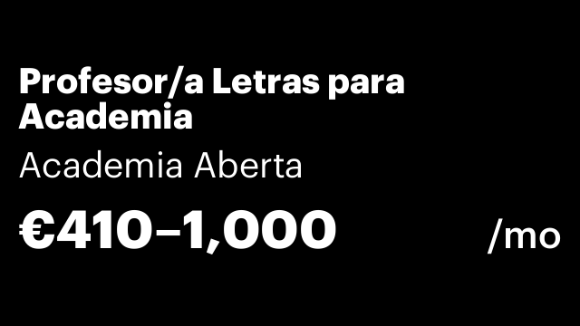 Profesor/a Letras para Academia