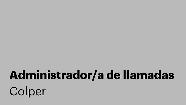 Administrador/a de llamadas