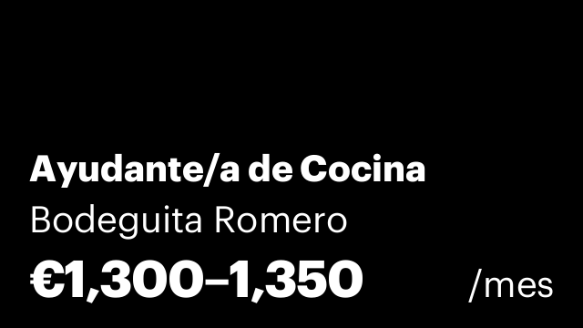Ayudante/a de Cocina