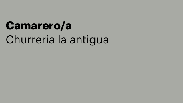 Camarero/a
