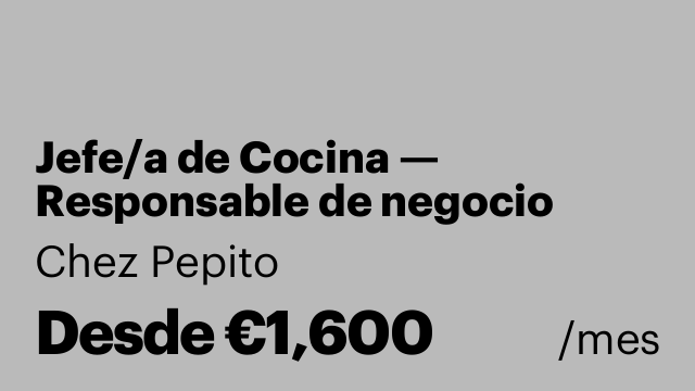 Jefe/a de Cocina — Responsable de negocio