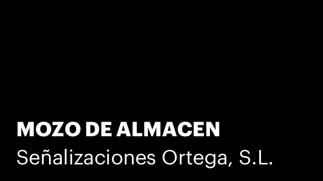 MOZO DE ALMACEN