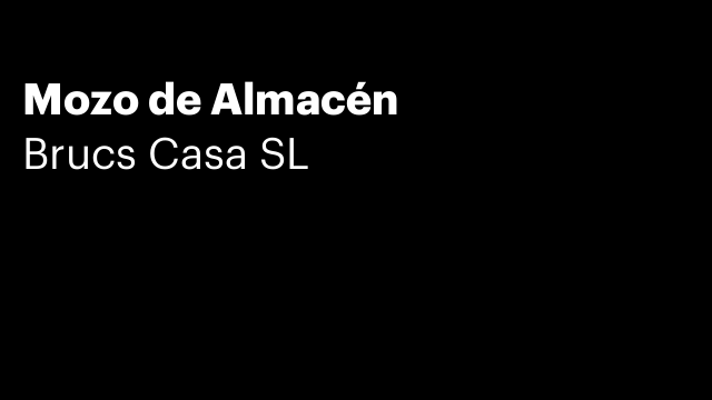 Mozo de Almacén