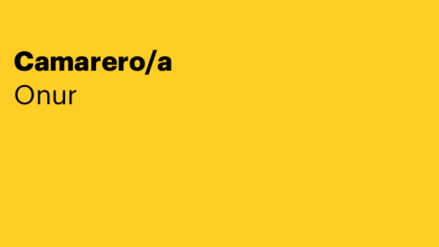 Camarero/a