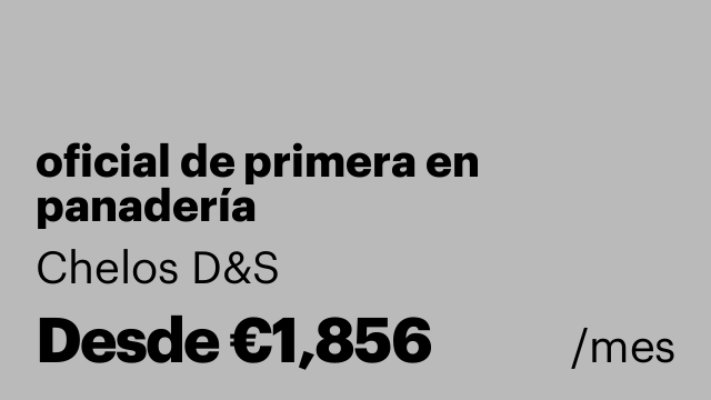 oficial de primera en panadería