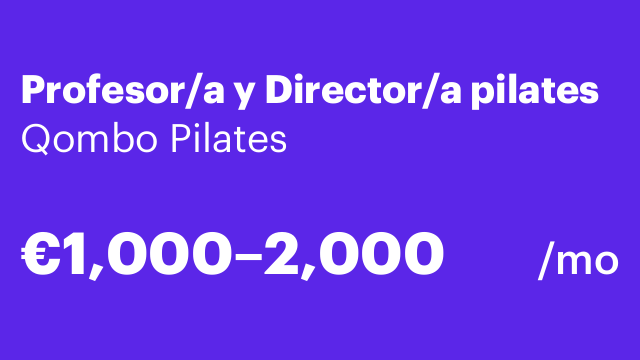 Profesor/a y Director/a pilates