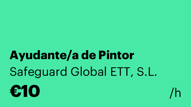 Ayudante/a de Pintor