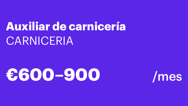 Auxiliar de carnicería