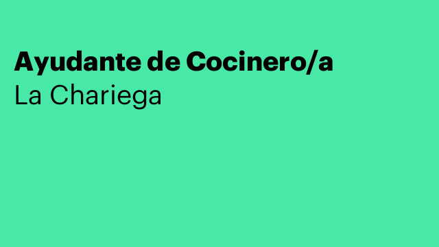 Ayudante de Cocinero/a