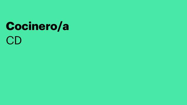 Cocinero/a