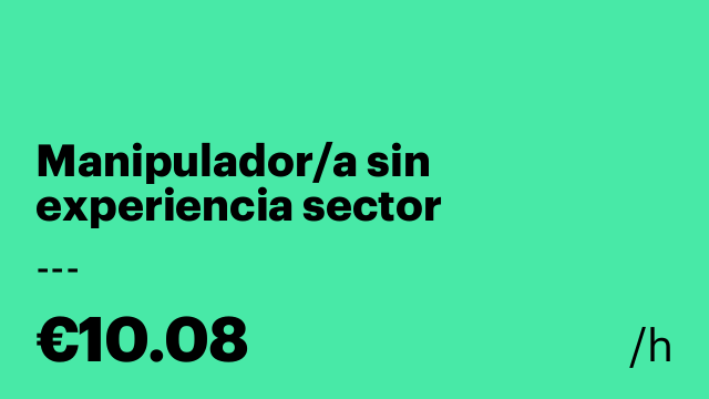 Manipulador/a sin experiencia sector alimentación LA ROCA DEL VALLÈS