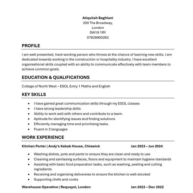 Candidate avatar