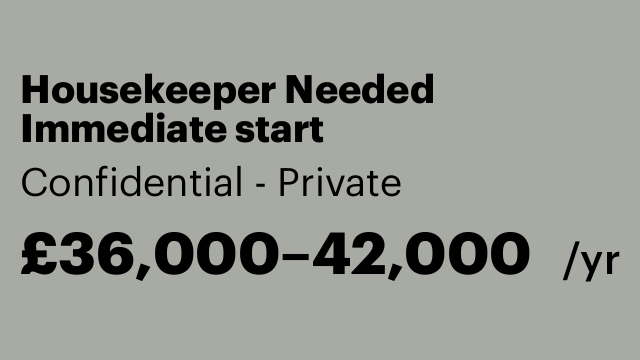 Housekeeper Needed Immediate start