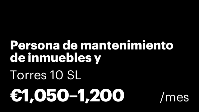 Persona de mantenimiento de inmuebles y comunidades.