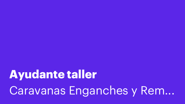 Ayudante taller