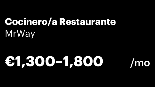Cocinero/a Restaurante