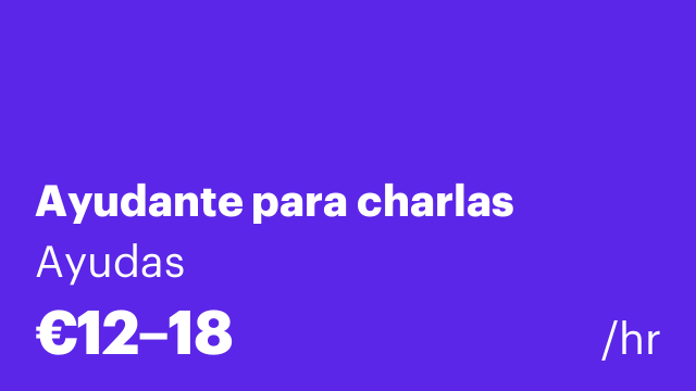 Ayudante para charlas