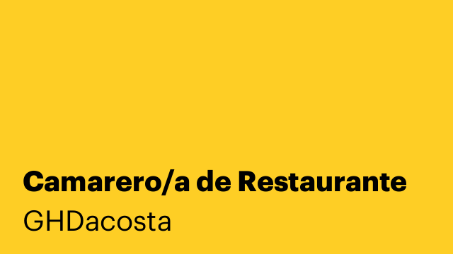 Camarero/a de Restaurante