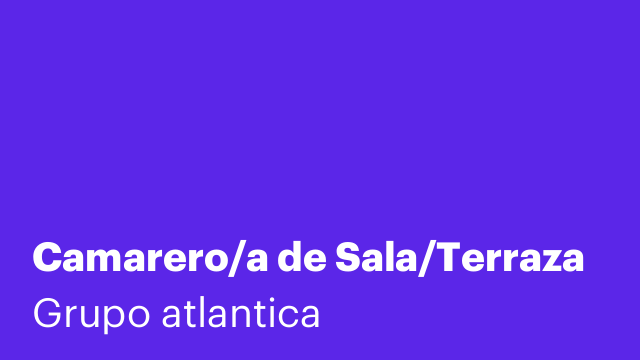 Camarero/a de Sala/Terraza