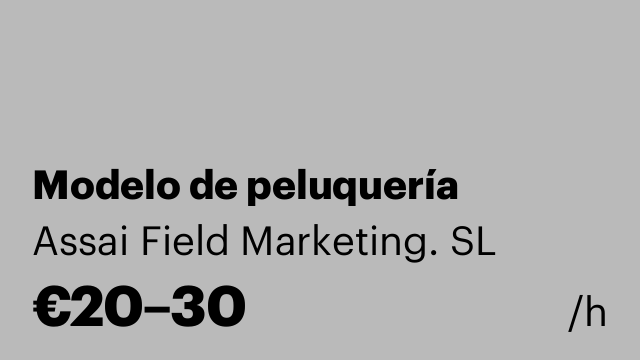 Modelo de peluquería