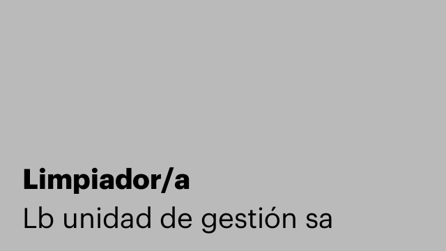 Limpiador/a