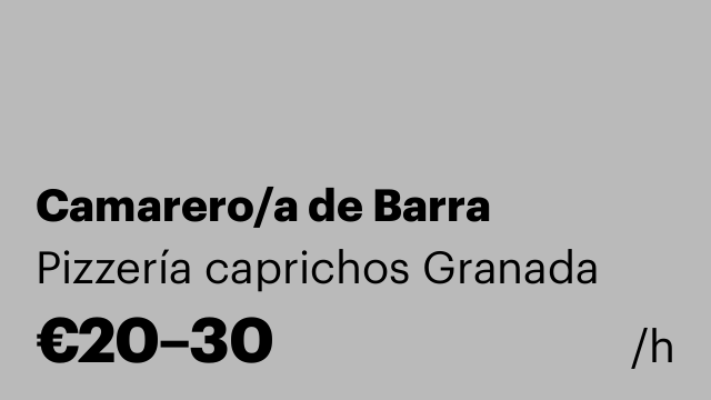 Camarero/a de Barra