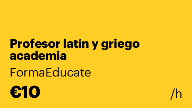 Profesor latín y griego academia