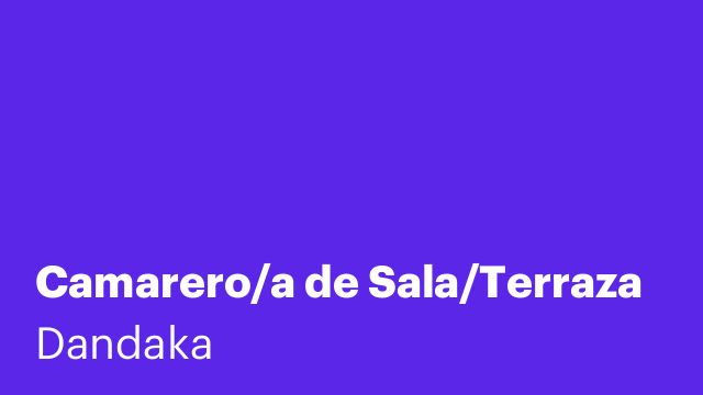 Camarero/a de Sala/Terraza