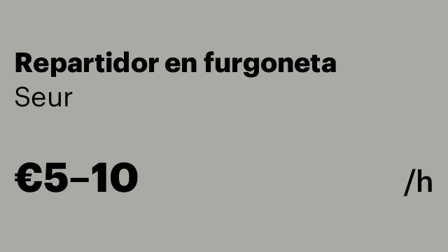 Repartidor en furgoneta