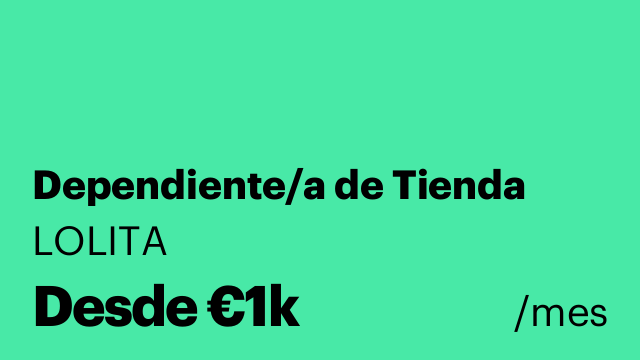 Dependiente/a de Tienda