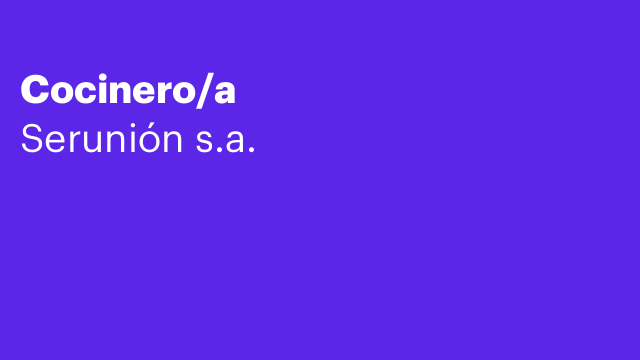 Cocinero/a