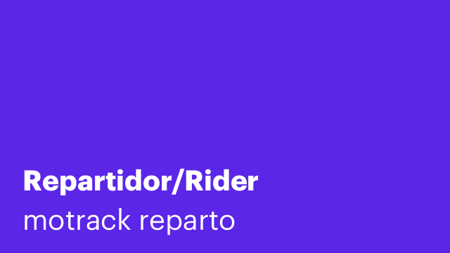Repartidor/Rider
