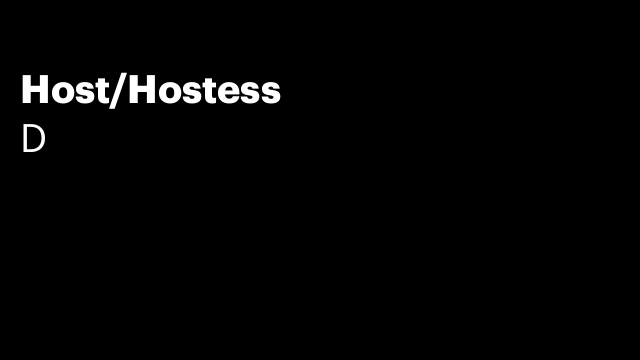 Host/Hostess