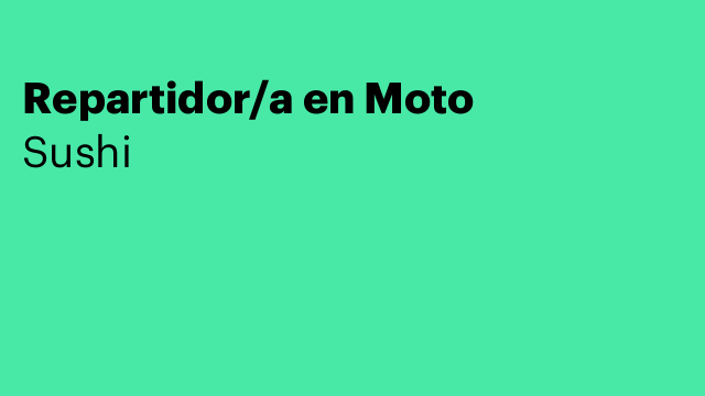 Repartidor/a en Moto