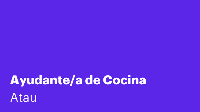Ayudante/a de Cocina