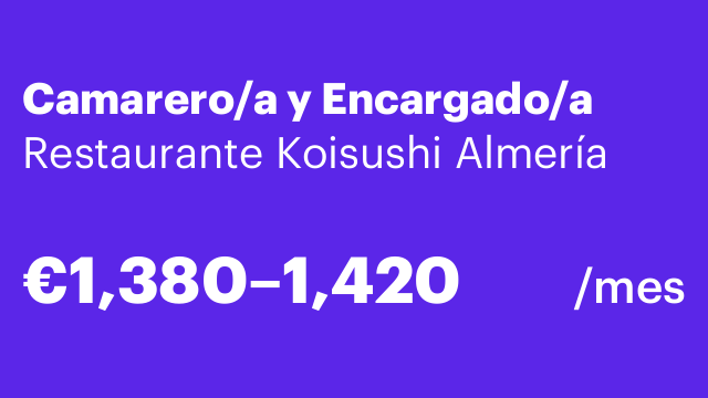 Camarero/a y Encargado/a
