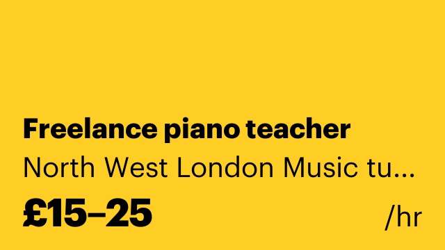 Freelance piano teacher