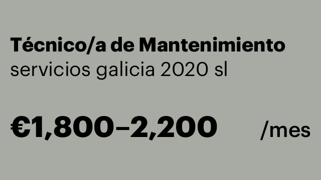Técnico/a de Mantenimiento