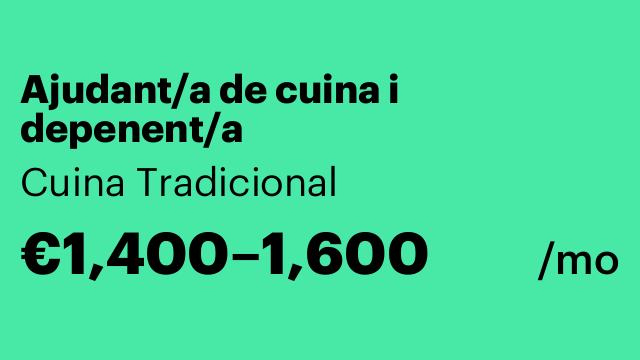 Ajudant/a de cuina i depenent/a