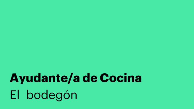 Ayudante/a de Cocina