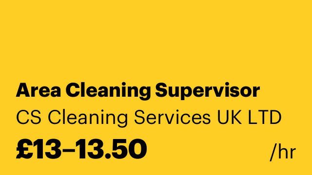 Area Cleaning Supervisor